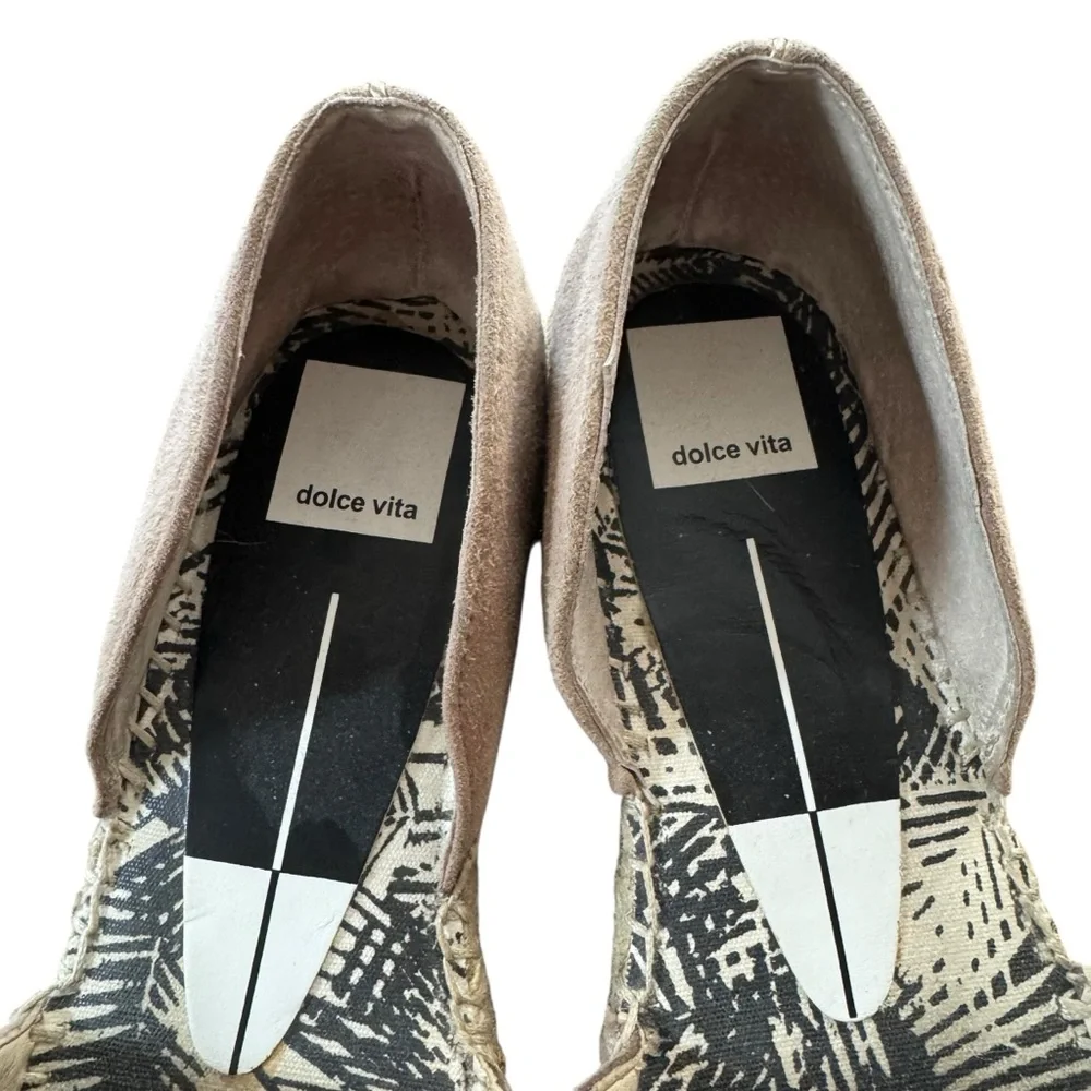 Dolce Vita Size 8 Suede Tan Small Platform Espadrille D’Orsay “Ciara” Flats